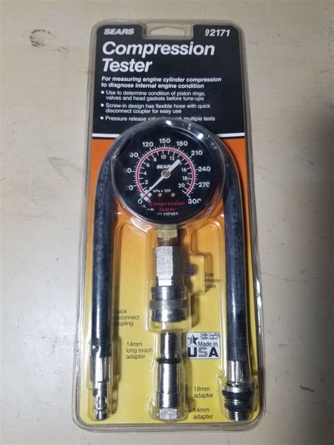 sears compression tester 92171|NOS Sears COMPRESSION TESTER 92171 Made in USA (open .